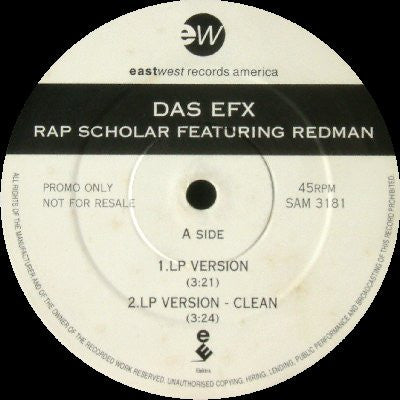 Das EFX - Rap Scholar (12", Promo)