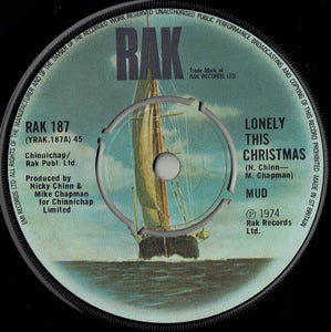 Mud - Lonely This Christmas (7", Single)