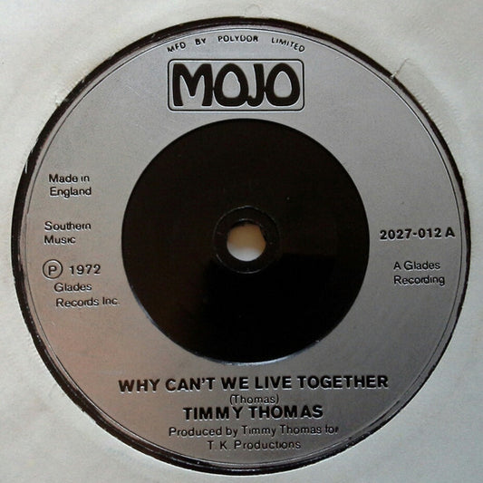 Timmy Thomas - Why Can't We Live Together (7", Sil)