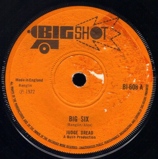 Judge Dread - Big Six / One Armed Bandit (7", Single, Sol)