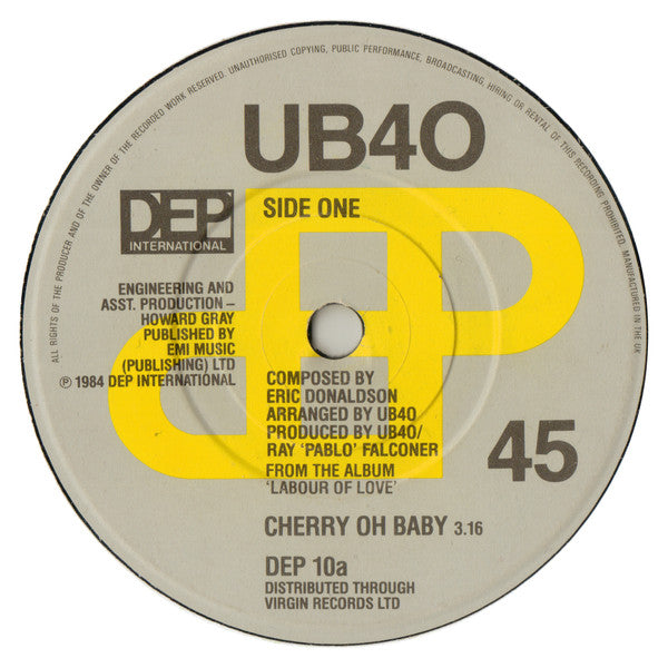 UB40 - Cherry Oh Baby (7", Single)
