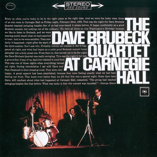 The Dave Brubeck Quartet - At Carnegie Hall (2xCD, Album, RE, RM)