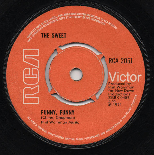 The Sweet - Funny, Funny (7", Single, Kno)
