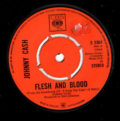 Johnny Cash - Flesh And Blood  (7", Single)