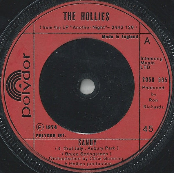 The Hollies - Sandy (4th Of July, Asbury Park) (7")