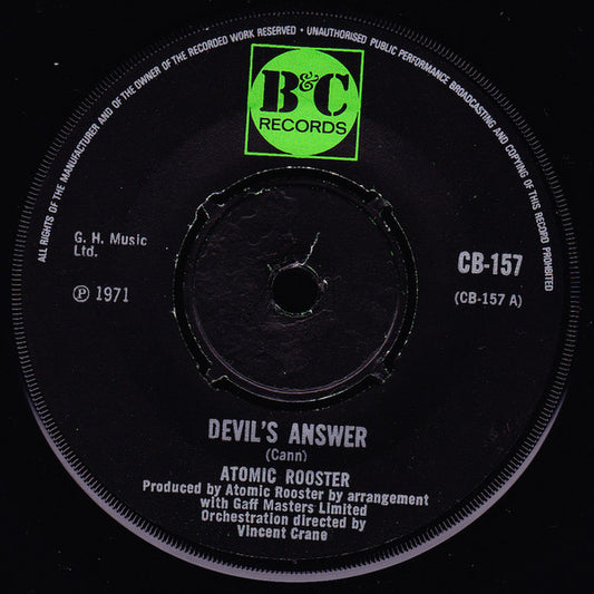 Atomic Rooster - Devil's Answer (7", Single, 4-P)