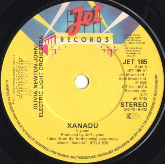 Olivia Newton-John / Electric Light Orchestra - Xanadu (7", Single, Com)