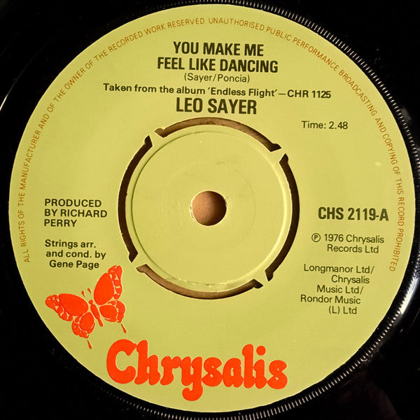 Leo Sayer - You Make Me Feel Like Dancing (7", Single, Pus)