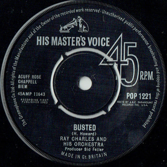 Ray Charles And His Orchestra / Ray Charles - Busted / Making Believe (7", Single)