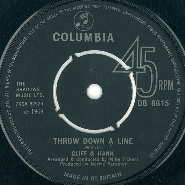 Cliff* & Hank* - Throw Down A Line (7", Single, 4 P)