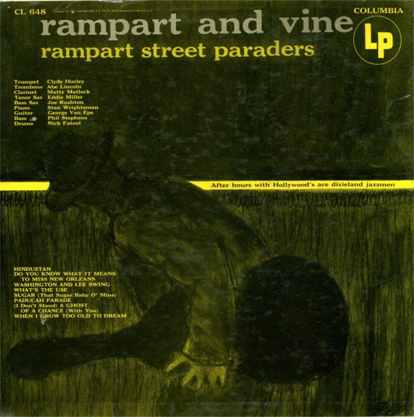 Rampart Street Paraders* - Rampart And Vine (LP, Album, Mono)