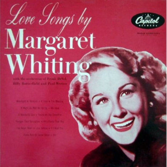 Margaret Whiting With The Orchestras Of Frank De Vol*, Billy Butterfield And Paul Weston (2) - Love Songs By Margaret Whiting (LP, Album, Mono, RE)