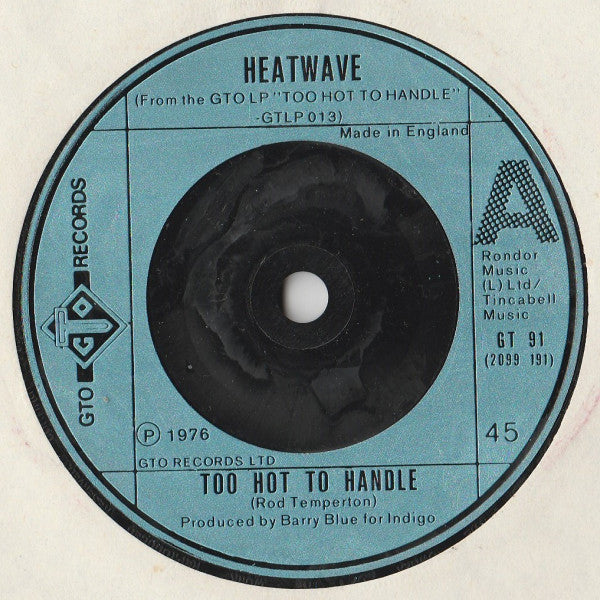 Heatwave - Too Hot To Handle (7", Single, Sil)