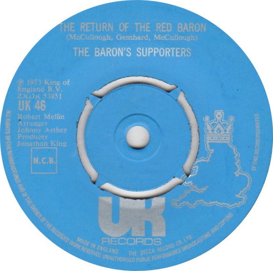 The Baron's Supporters - The Return Of The Red Baron (7", Single)