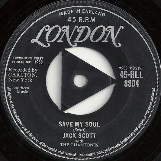 Jack Scott With The Chantones - Save My Soul (7", RP)