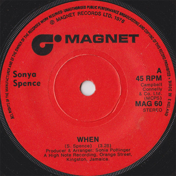 Sonya Spence / Sky Nation - When (7", Single)