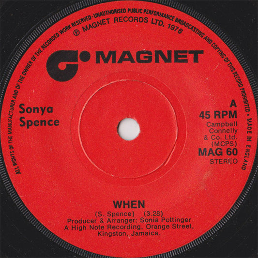 Sonya Spence / Sky Nation - When (7", Single)