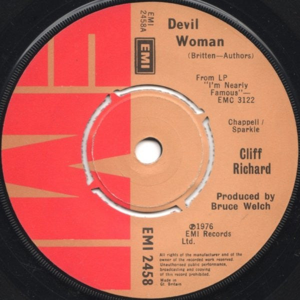 Cliff Richard - Devil Woman (7", Single, 4-P)