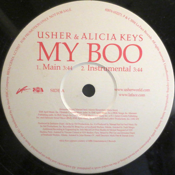 Usher & Alicia Keys - My Boo / Confessions Part II (12", Promo)