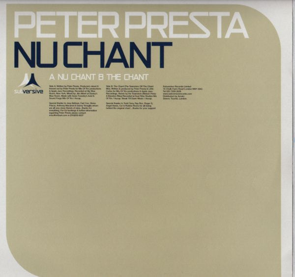 Peter Presta - Nu Chant (12")