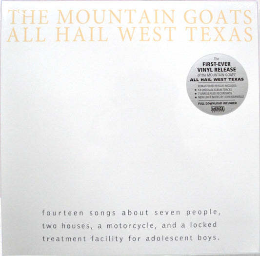 The Mountain Goats - All Hail West Texas (LP, Album, RE, RM)