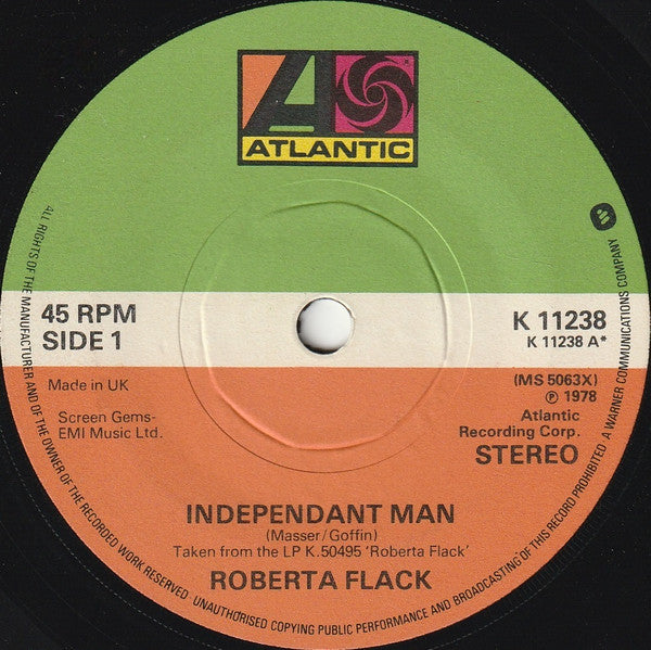 Roberta Flack - Independant Man (7", Lar)