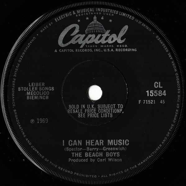 The Beach Boys - I Can Hear Music (7", Single, Sol)