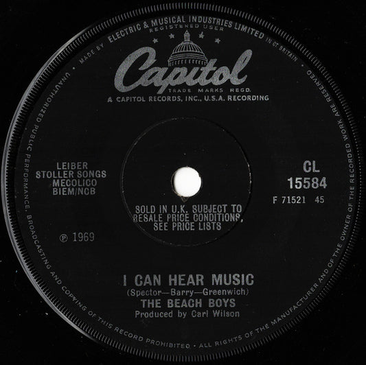 The Beach Boys - I Can Hear Music (7", Single, Sol)