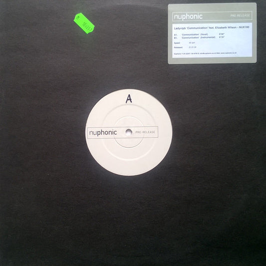 Ladyvipb Feat. Elizabeth Wilson - Communication (12", Promo)