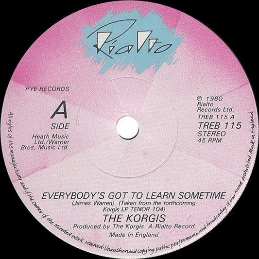 The Korgis - Everybody's Got To Learn Sometime (7", Single, Sol)