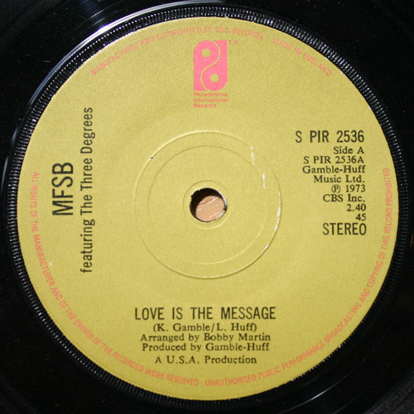 MFSB - Love Is The Message  (7")