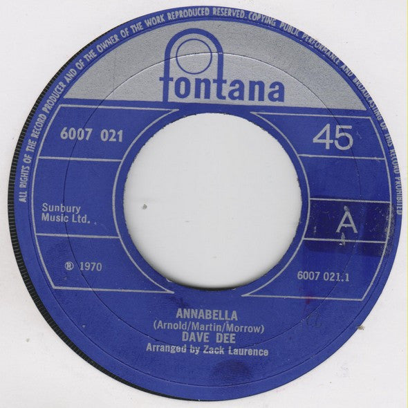 Dave Dee (2) - Annabella (7", Single)