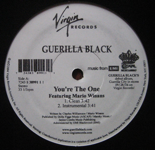 Guerilla Black Featuring Mario Winans - You're The One (12")