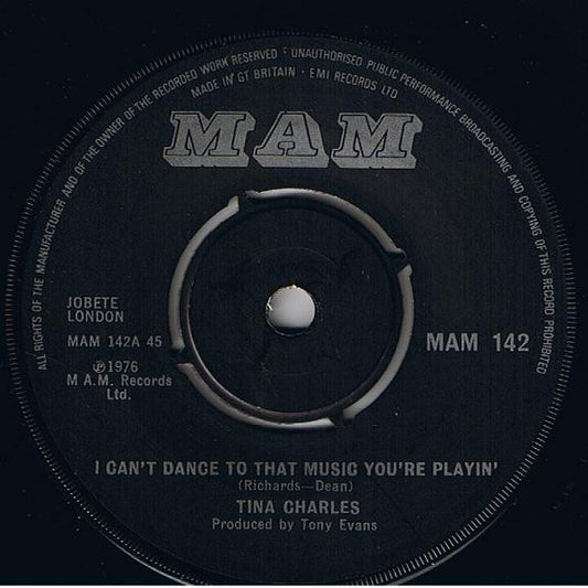 Tina Charles - I Can't Dance To That Music You're Playin' (7", Single)