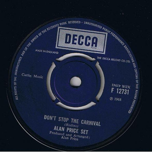 Alan Price Set* - Don't Stop The Carnival (7")