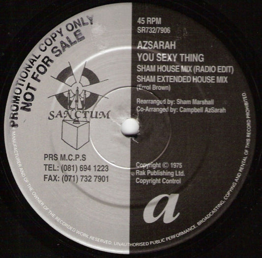 Azsarah - You Sexy Thing (12")