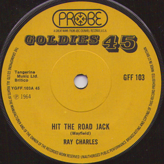 Ray Charles - Hit The Road Jack / Georgia On My Mind (7", Single, Sol)