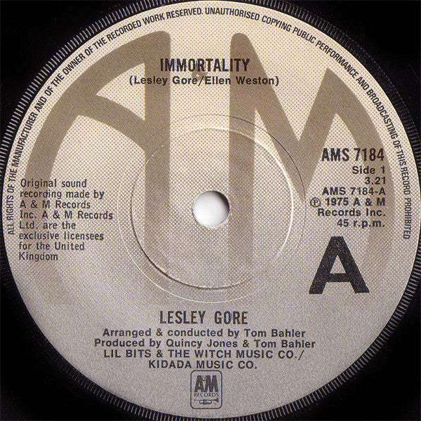 Lesley Gore - Immortality (7", Single)