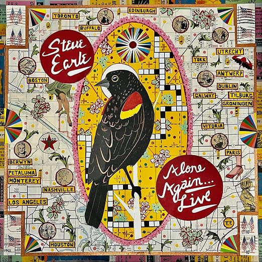 Steve Earle - Alone Again (Live) (LP, Album, Cok)
