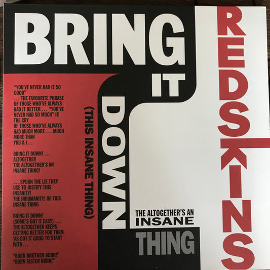 Redskins - Bring It Down (This Insane Thing) (10", EP, RSD, Ltd, RM, Red)