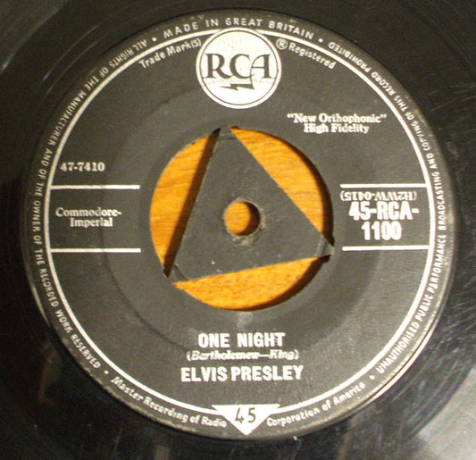 Elvis Presley - One Night (7", Single)