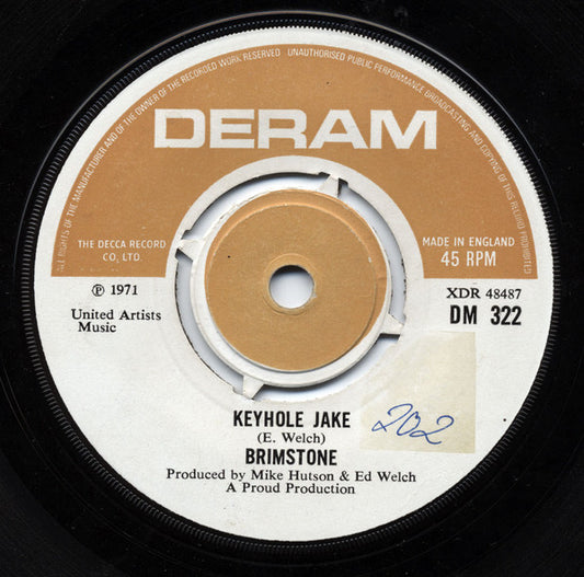 Brimstone (9) - Keyhole Jake / The Monkey Song (7", Single)