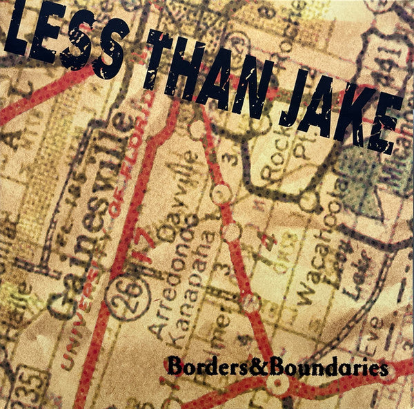 Less Than Jake - Borders & Boundaries (LP, Album, RE, Yel + LP, S/Sided, Yel + Ltd, 25t)