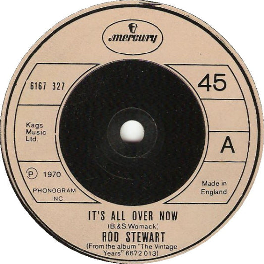 Rod Stewart - It's All Over Now (7", Single)