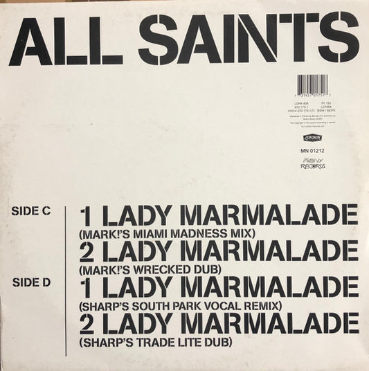All Saints - Under The Bridge / Lady Marmalade (Remixed) (2x12")