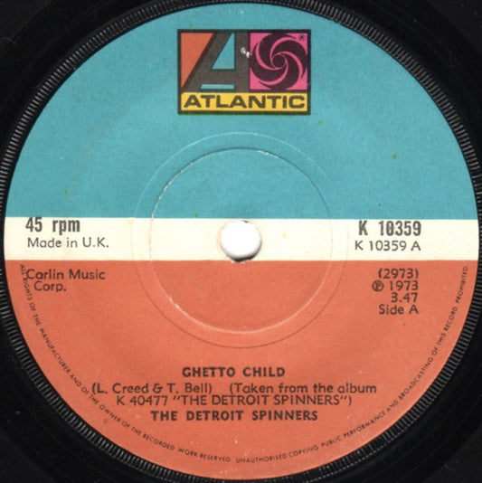 The Detroit Spinners* - Ghetto Child (7", Single, Sol)