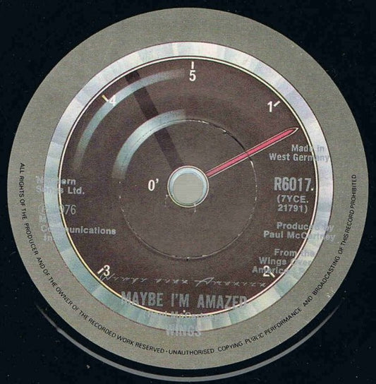 Wings (2) - Maybe I'm Amazed (7", Single, Sol)