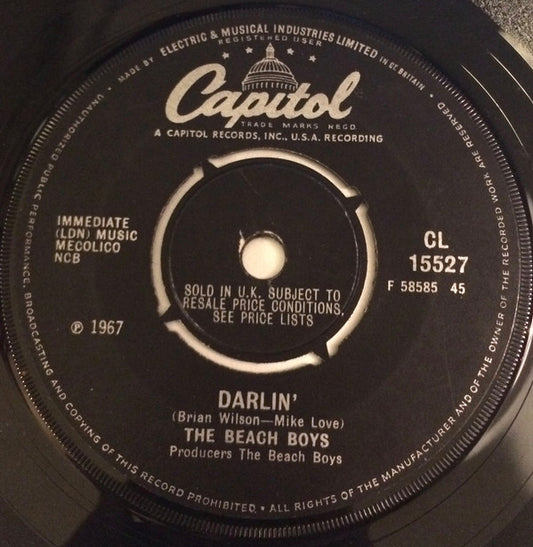 The Beach Boys - Darlin' (7", Single, Pus)