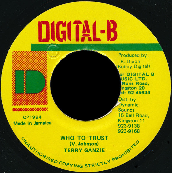 Terry Ganzie - Who To Trust (7")