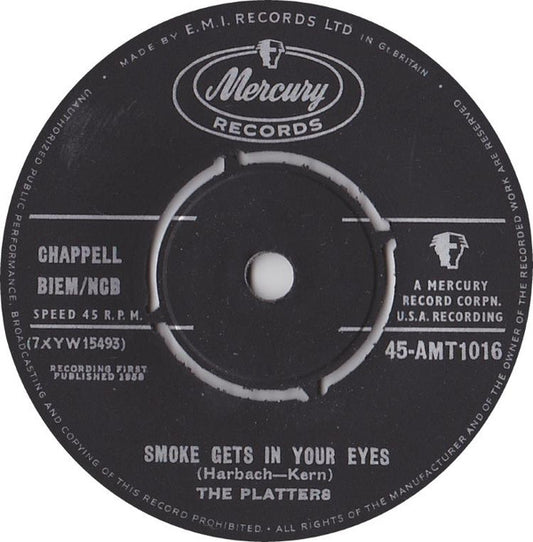The Platters - Smoke Gets In Your Eyes (7", Single)